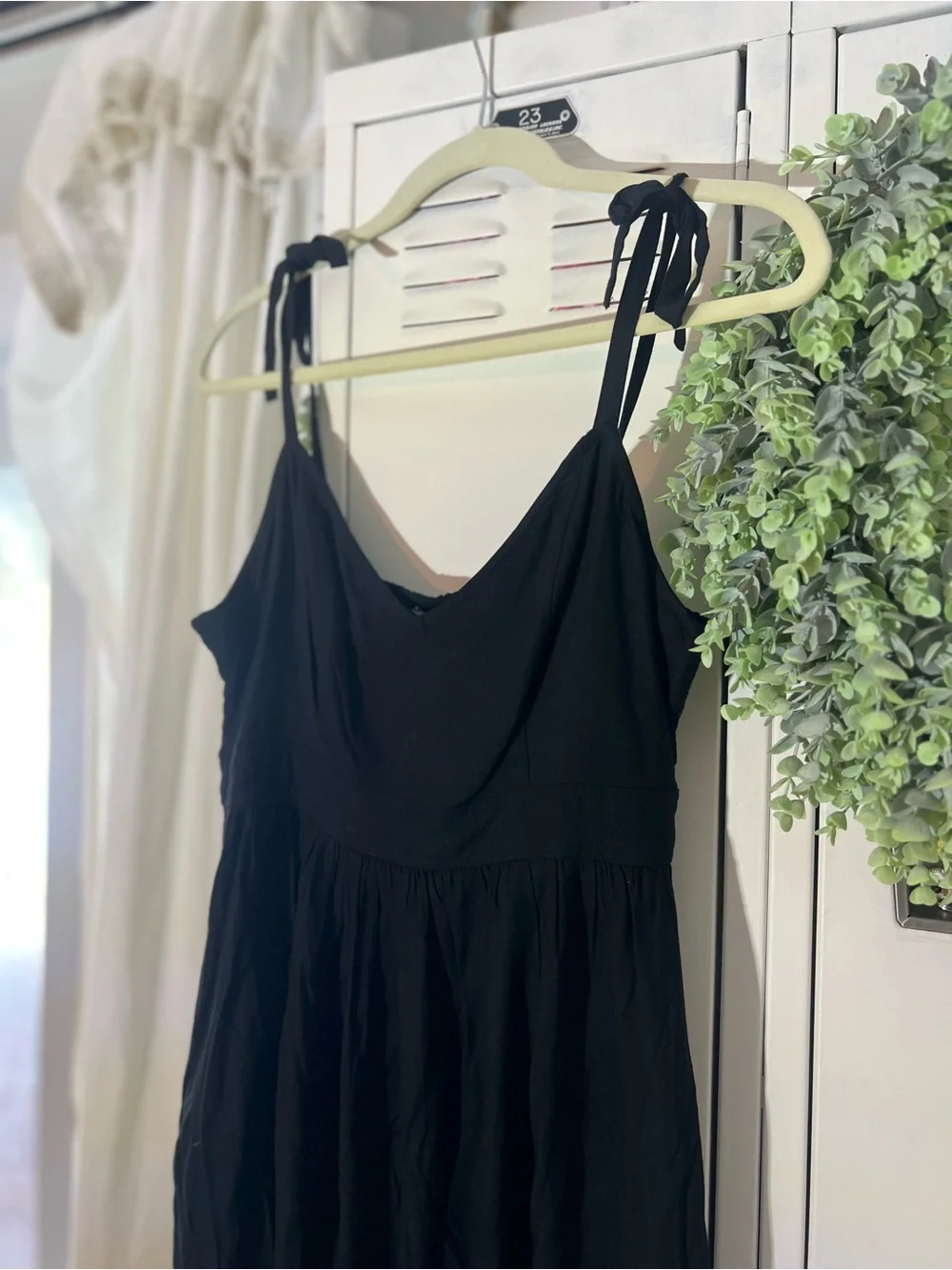 NWT Classic Black Maxi Dress with Spaghetti Straps